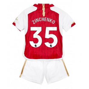 Arsenal Oleksandr Zinchenko #35 Hjemmebanesæt Børn 2023-24 Kort ærmer (+ korte bukser)
